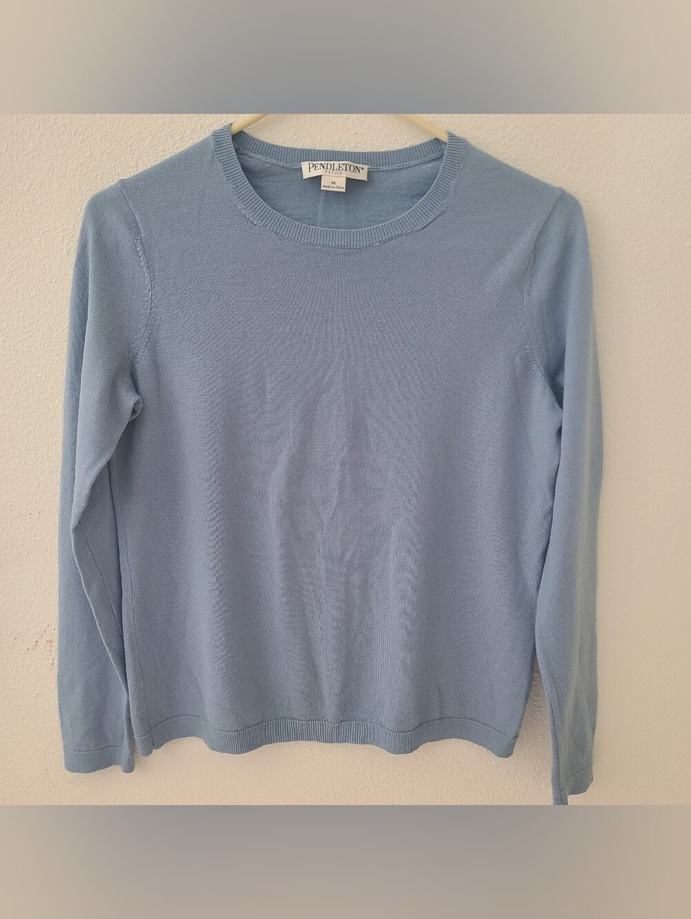 Pendleton Sky Blue Crewneck Sweater Petite Medium